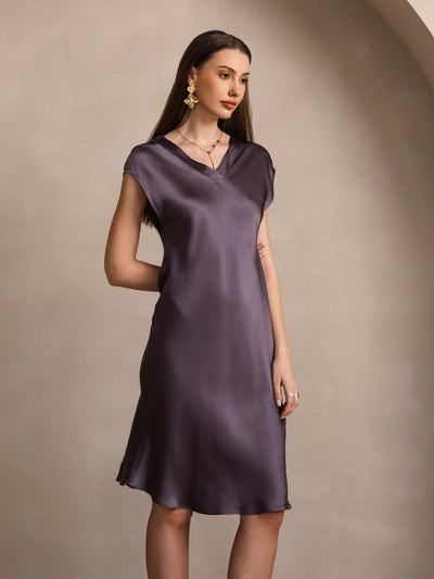 Elegante Camisola in Pura Seta Con Scollo a V