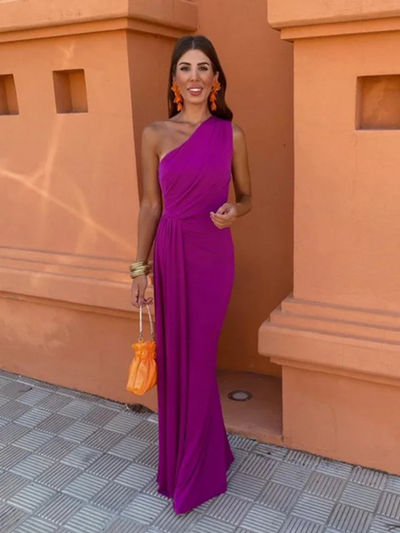 Lia™ | Elegante Vestito Lungo Asimmetrico per Occasioni Speciali