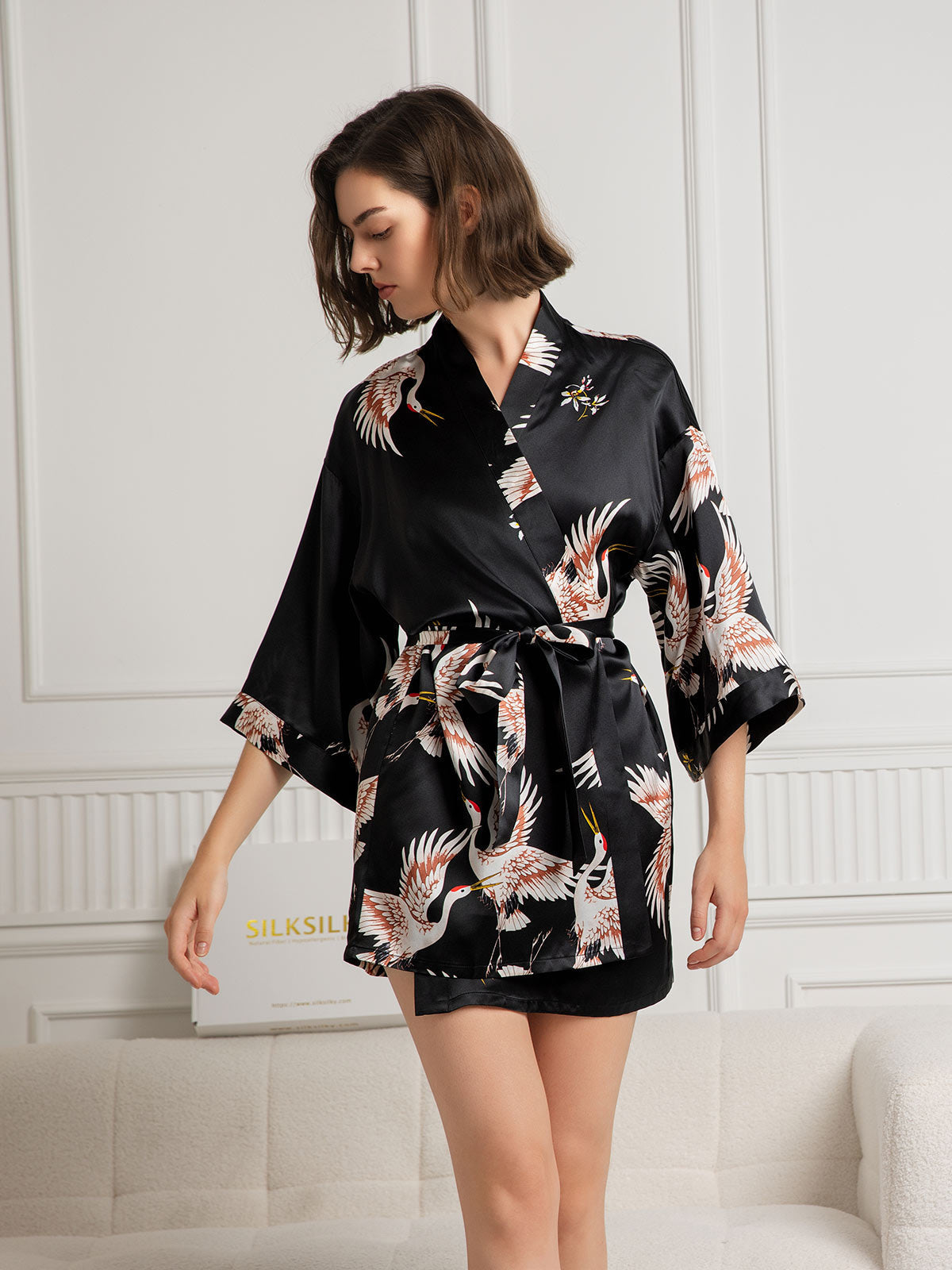Oriental Grace Silk Robe