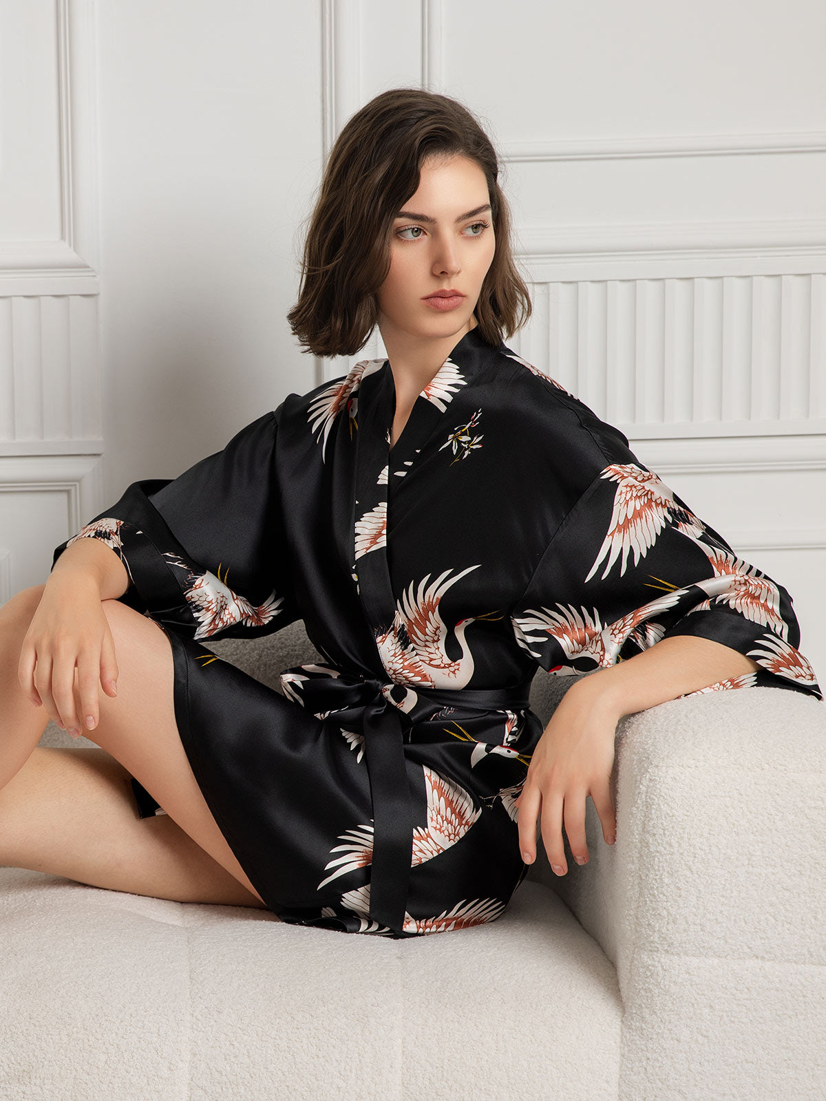 Oriental Grace Silk Robe