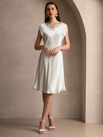 Elegante Camisola in Pura Seta Con Scollo a V