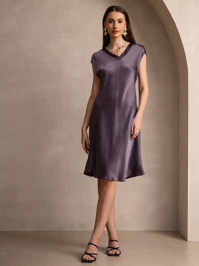Elegante Camisola in Pura Seta Con Scollo a V