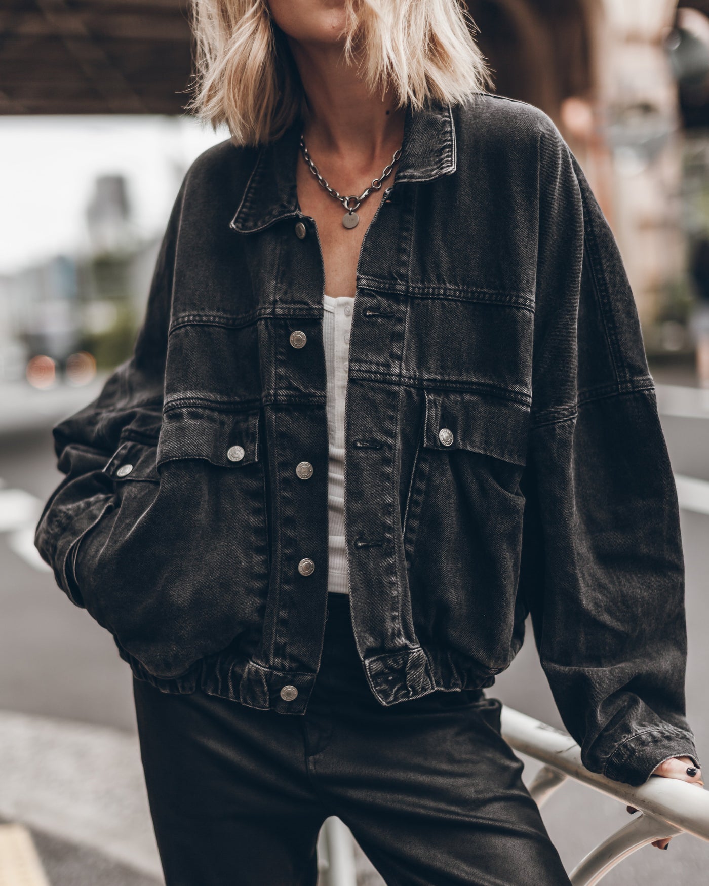 Bomber Denim Jacket